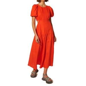 NEW KIVARI kennedy maxi dress in red orange